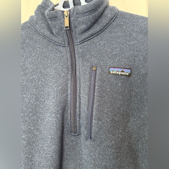Patagonia Men's M Slate Blue Classic 1/4 Zip Pullover L/S Better Sweater - Picture 3 of 6